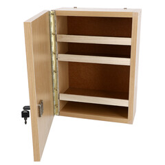 Nástenná biela drevená lekárnička – BEZ NÁPLNE (Používaný kus)