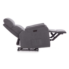 Relaxačné polohovacie kreslo COMFORT, antracitová látka - VÝSTAVNÝ KUS