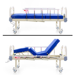 Detská mechanická polohovacia posteľ s matracom UNIZDRAV