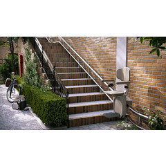 Stoličkový výťah Unizdrav so zatočenou koľajnicou