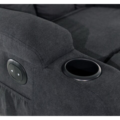 Relaxačné polohovacie kreslo, čierna látka (Rozbalený kus)