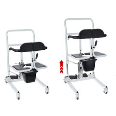 Hydraulická stolička na presun s toaletným vedrom UNIZDRAV (Výstavný kus)