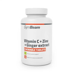 Vitamín C + Zinok + extrakt zo zázvoru GymBeam, 90 tabliet