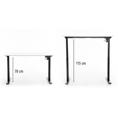 Výškovo nastaviteľný stôl UNIZDRAV 120x60 cm, biely