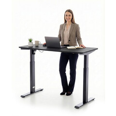 Výškovo nastaviteľný stôl UNIZDRAV 120x60 cm, čierny