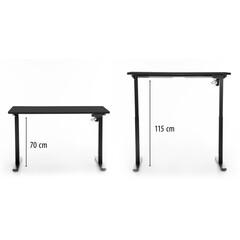 Výškovo nastaviteľný stôl UNIZDRAV 120x60 cm, čierny