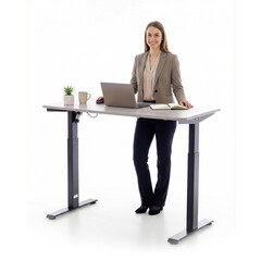 Výškovo nastaviteľný stôl UNIZDRAV 120x60 cm, sivý