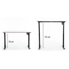 Výškovo nastaviteľný stôl UNIZDRAV 120x60 cm, sivý