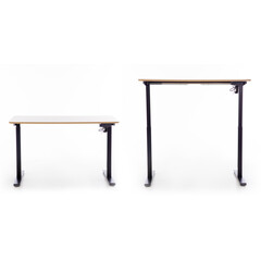 Výškovo nastaviteľný stôl UNIZDRAV 120x60 cm, hnedý dub