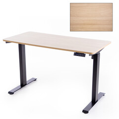 Výškovo nastaviteľný stôl UNIZDRAV 120x60 cm, hnedý dub