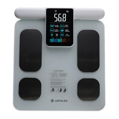 Profesionálna SMART váha s funkciou analýzy tela a LED displejom na rukoväti + mobilná aplikácia a Bluetooth (Rozbalený kus)