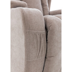 Relaxačné polohovacie kreslo, tmavobežová látka (Rozbalený kus)