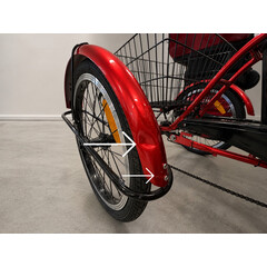 Trojkolesový elektrický bicykel Tornádo ZTECH, červený (Používaný kus)