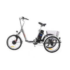 Trojkolesový elektrický bicykel Tornádo ZTECH, strieborný (Rozbalený kus)