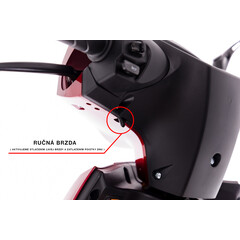 Elektrický trojkolesový skúter CHAMPION pre seniorov – výkonný 1000 W motor, červený (Používaný kus)