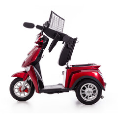 Elektrický trojkolesový skúter CHAMPION pre seniorov – výkonný 1000 W motor, červený (Používaný kus)
