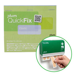 Plum QuickFix Elastické náplasti, náhradná náplň do dávkovača, 45 ks