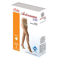 Avicenum 140 DEN - stehenné pančuchy so samodržiacou krajkou, telové