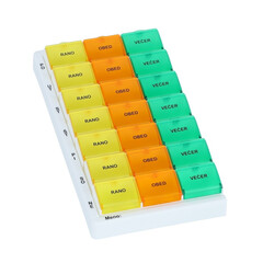 Farebný dávkovač liekov – týždenný, T03