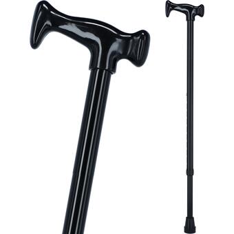 Vychádzková palica s plastovou rúčkou - čierna