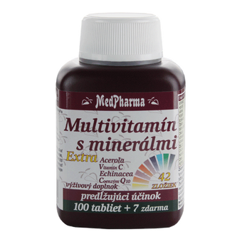 MedPharma Multivitamín s minerálmi – 42 zložiek, 107 tabliet