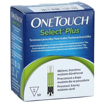 Testovacie prúžky OneTouch select plus, 50 ks