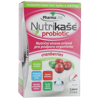 PharmaLINE Nutrikaša probiotic cranberries, 3x 60 g