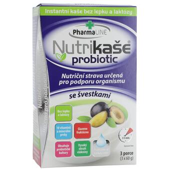 PharmaLINE Nutrikaša probiotic so slivkami, 3x 60 g