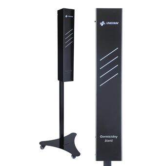 Germicídny žiarič UNIZDRAV uzavretý mobilný – čierne vyhotovenie