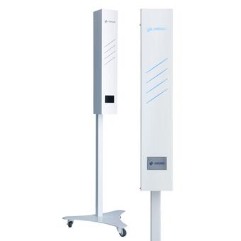 Germicídny žiarič UNIZDRAV s displejom uzavretý mobilný – biele vyhotovenie