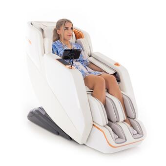 Masážne elektrické kreslo Prestige 3D MASSAGER s ionizátorom vzduchu, biele