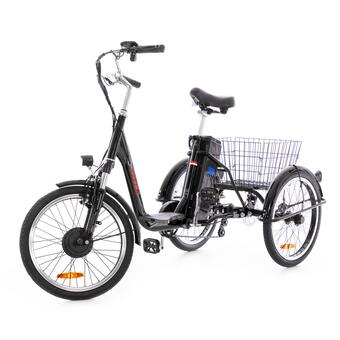 Trojkolesový elektrický bicykel Tornádo ZTECH, čierny