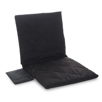 Prenosná vyhrievacia podložka s operadlom