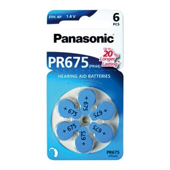 Batéria Panasonic PR675H do načúvacieho prístroja, 6ks