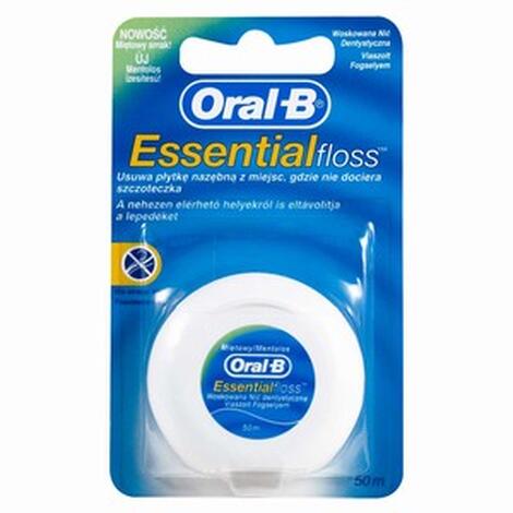 Dentálna niť s mentolovou príchuťou Oral-B Essential floss, 50 m