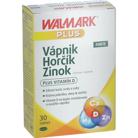 Walmark Vápnik-Horčík-Zinok FORTE 30 tabliet