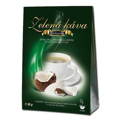 Zelená káva s kokosom
