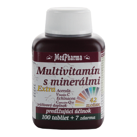MedPharma Multivitamín s minerálmi – 42 zložiek, 107 tabliet