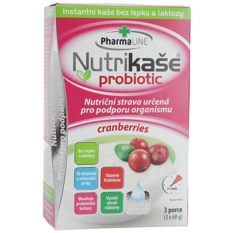 PharmaLINE Nutrikaša probiotic cranberries 3x 60 g