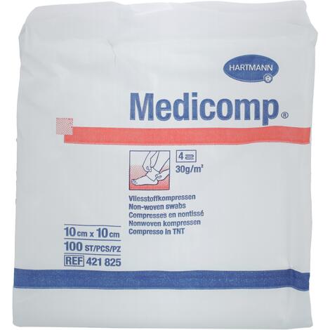 Medicomp nesterilné kompresy 10x10cm