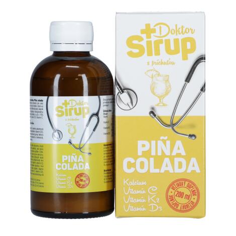 Doktor Sirup Piňa colada – kalciový sirup, 200 ml