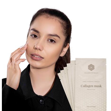 Kolagénová bielkovinová maska Collagen For Beauty, 5 ml + 5 ml zdarma