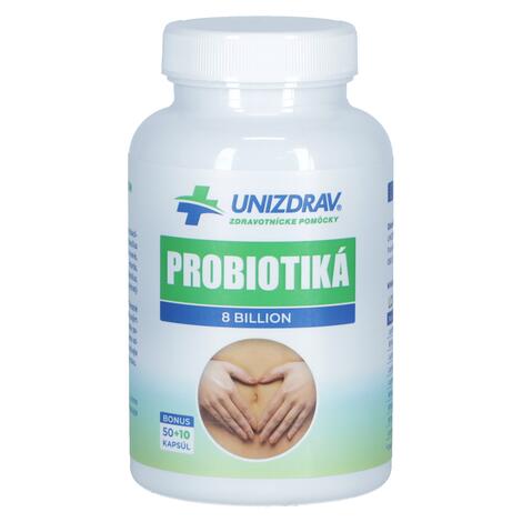 Probiotiká 8 bilion UNIZDRAV, 50 + 10 kapsúl zdarma