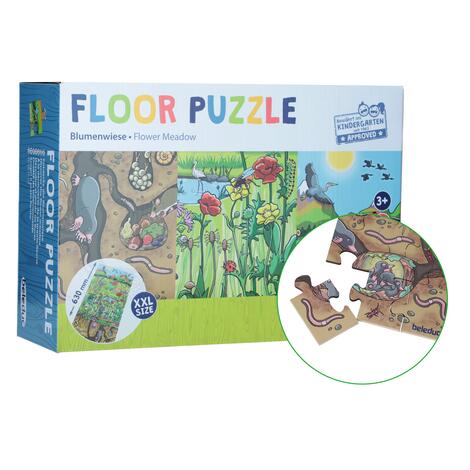 Edukačné podlahové puzzle Kvetinová lúka od Beleduc