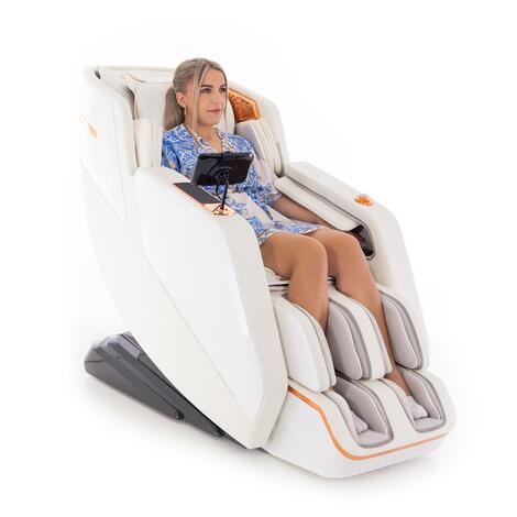 Masážne elektrické kreslo Prestige 3D MASSAGER s ionizátorom vzduchu, biele