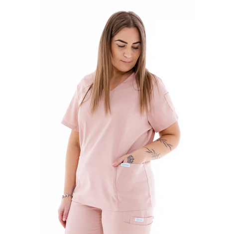 Dámska zdravotnícka blúzka Unidress Basic, púdrová