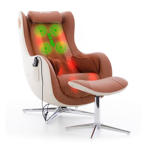 Elektrické masážne kreslo Zafír Relax, tehlové