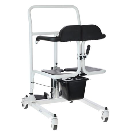 Hydraulická stolička na presun s toaletným vedrom UNIZDRAV