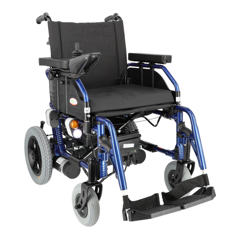 Elektrický invalidný vozík so svetlami, 46 cm - VÝSTAVNÝ KUS, ZNEČISTENÉ PNEUMATIKY/STÚPAČKY