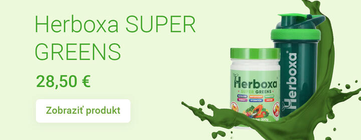 Herboxa SUPER GREENS Banán & malina
